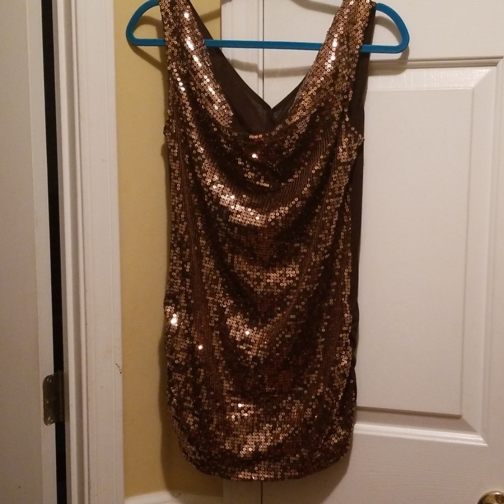 Sequin brown top